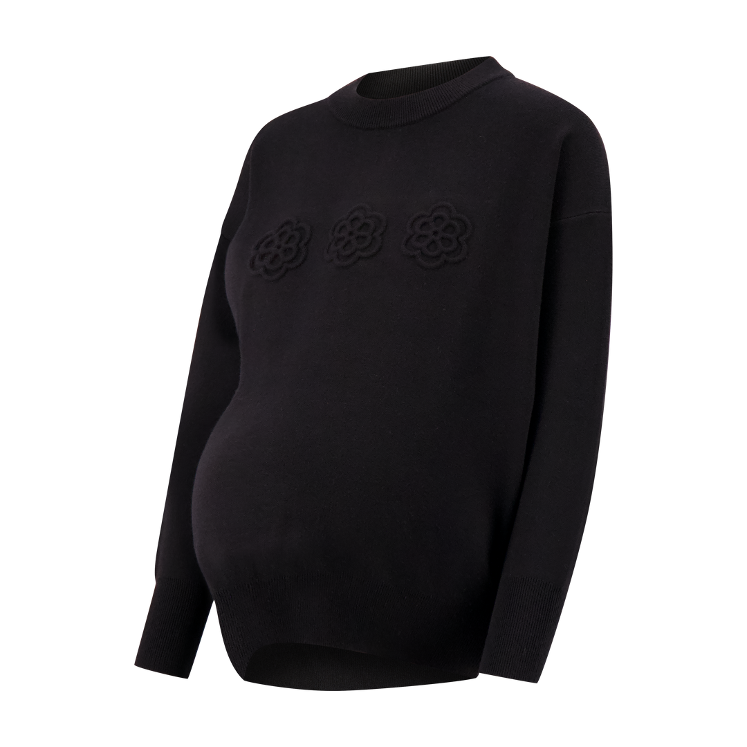 Embossed Flower Sweater