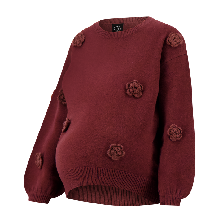Pullover Sweater w Flowers