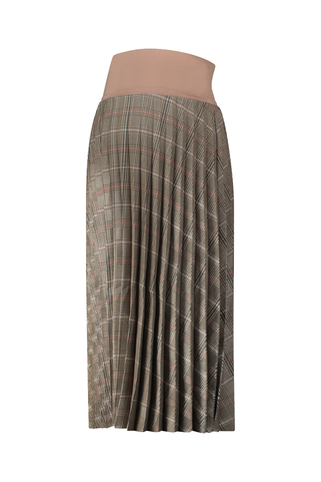 Checked Pleated Skirt