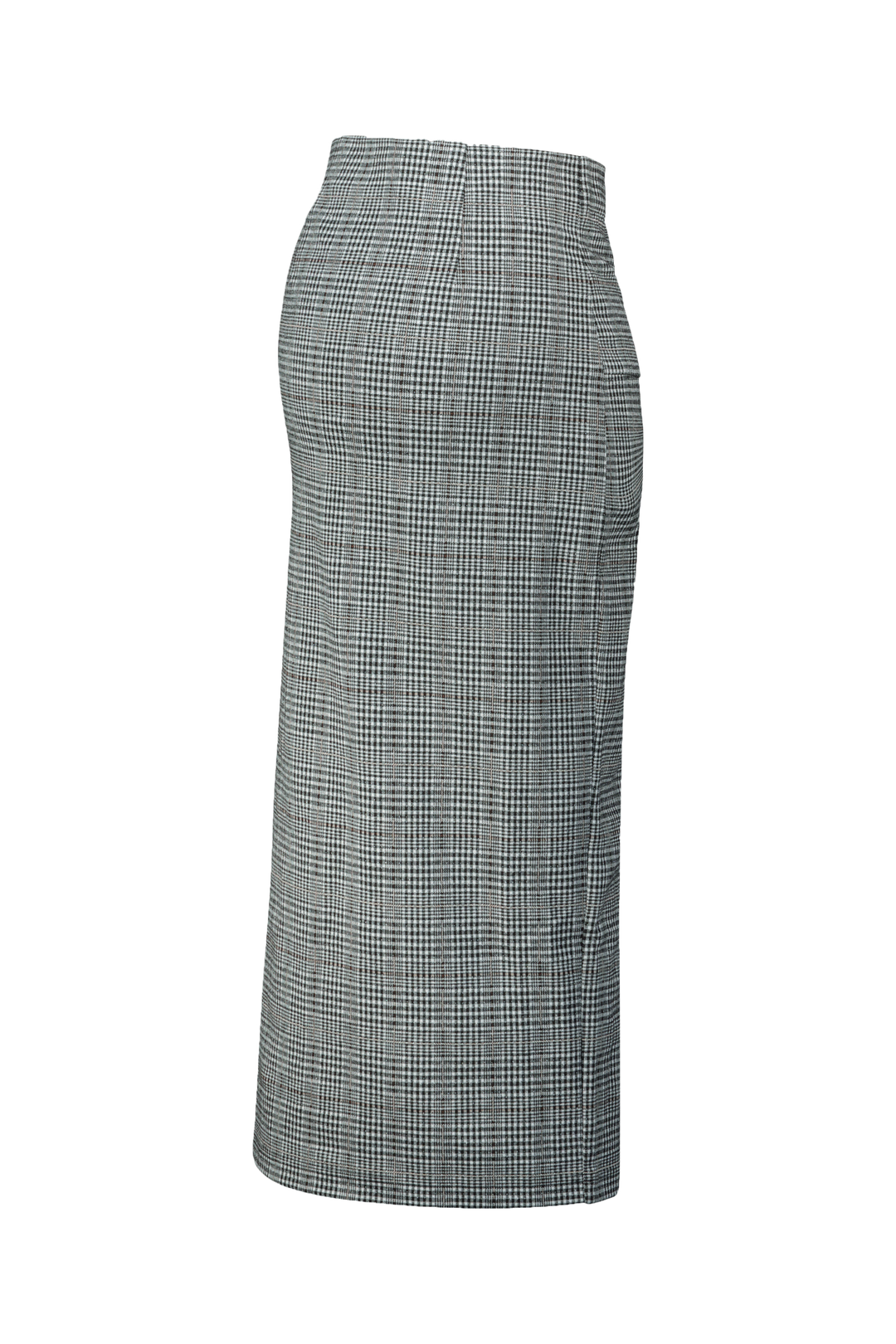 Plaid Midi Pencil Skirt