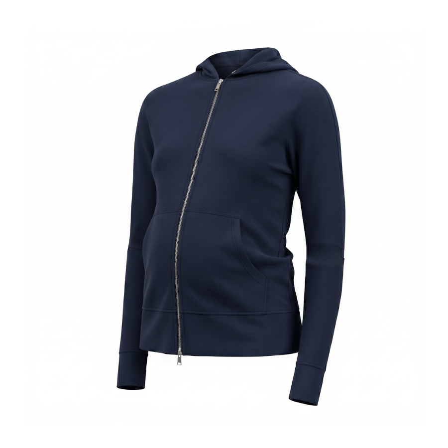 Hoodie w Double Zip