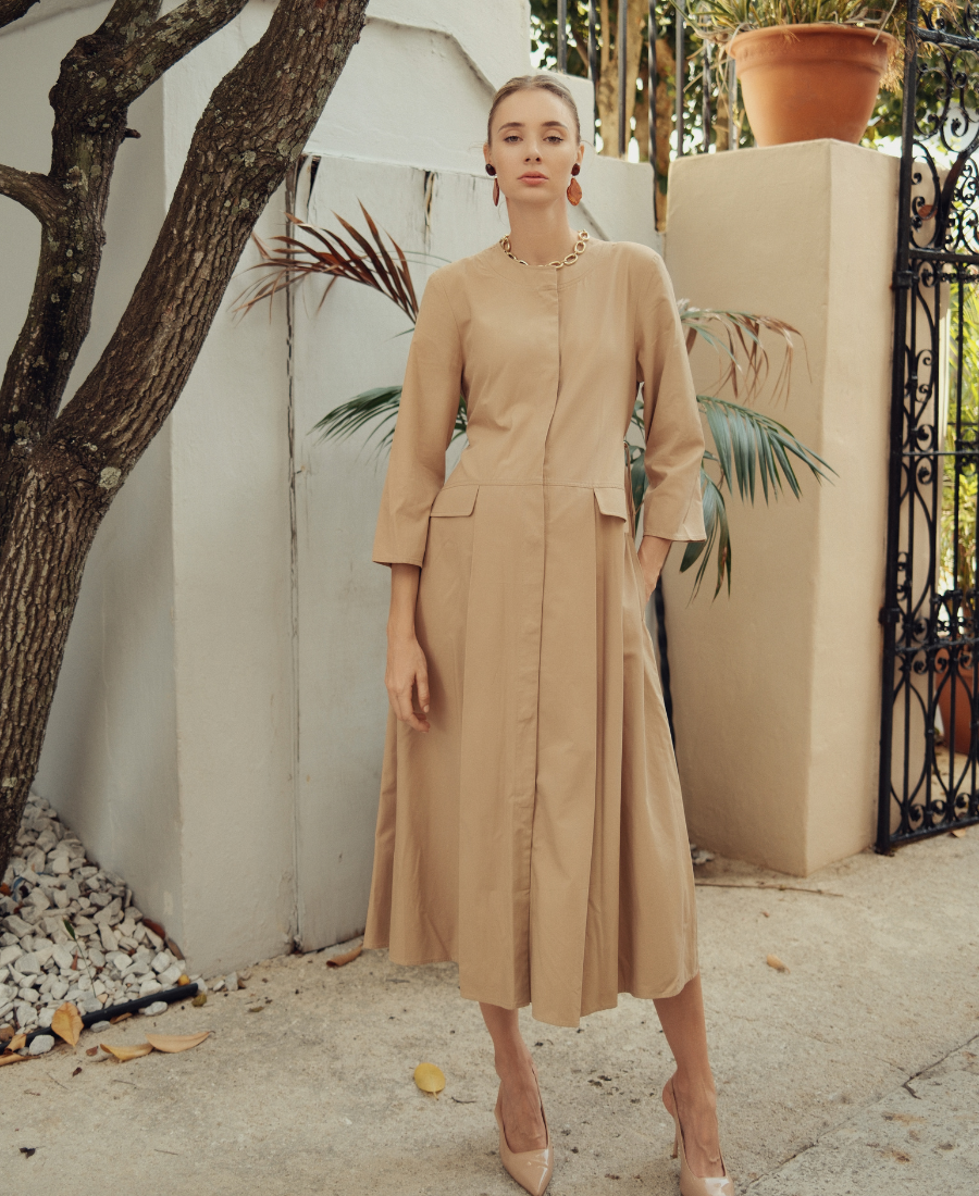 New Cotton Dress w Snaps & Pulli