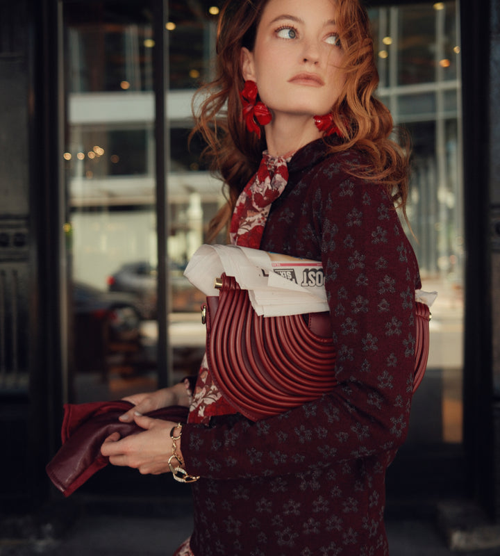 Mock Metallic Flower Sweater