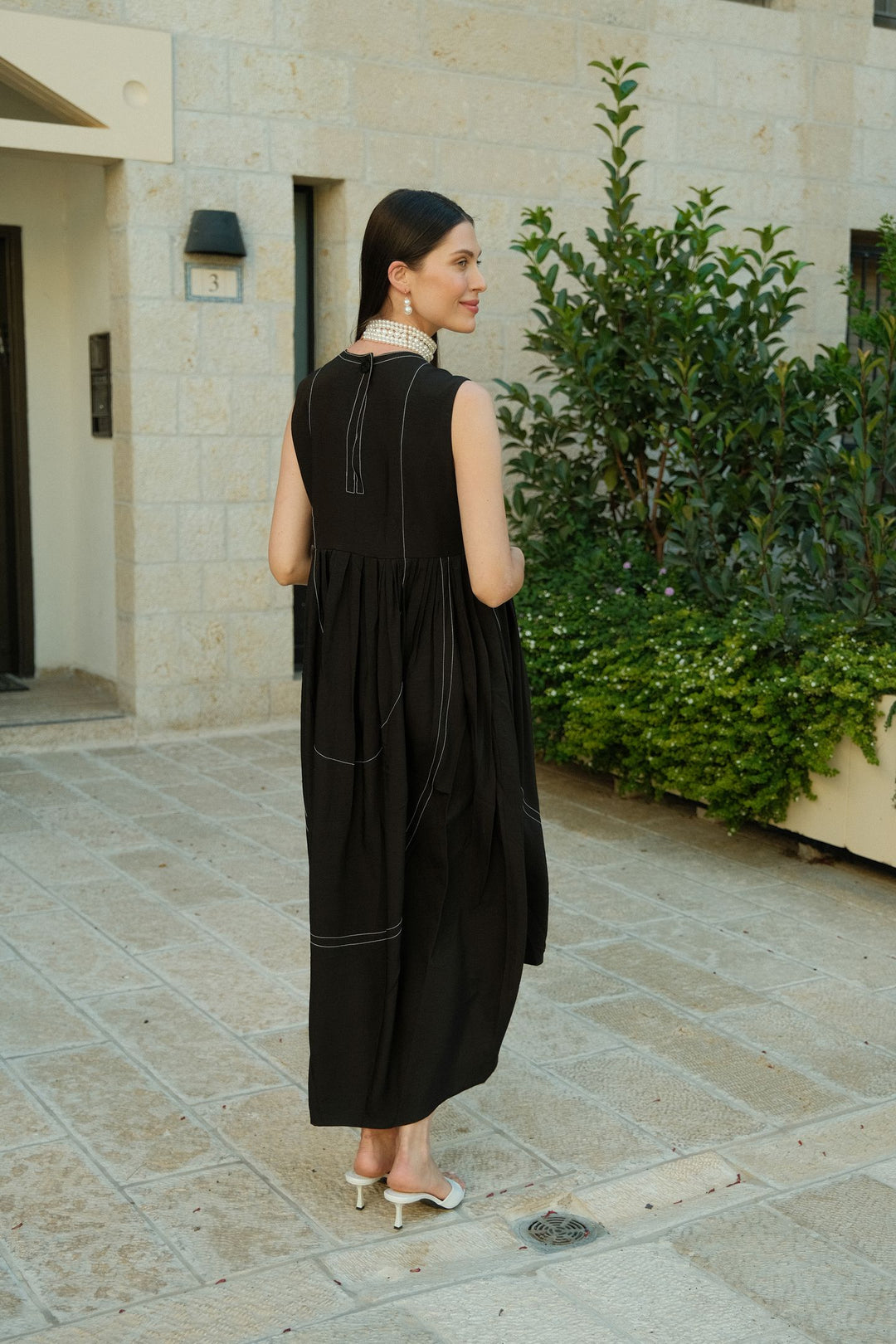 Stitched High Waisted Dress