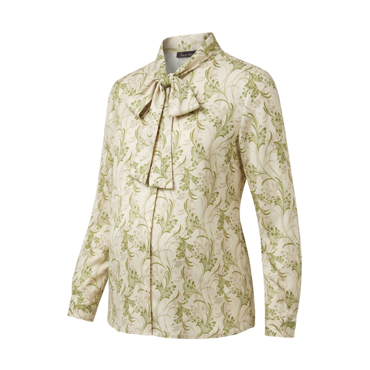 Printed Blouse w Bow