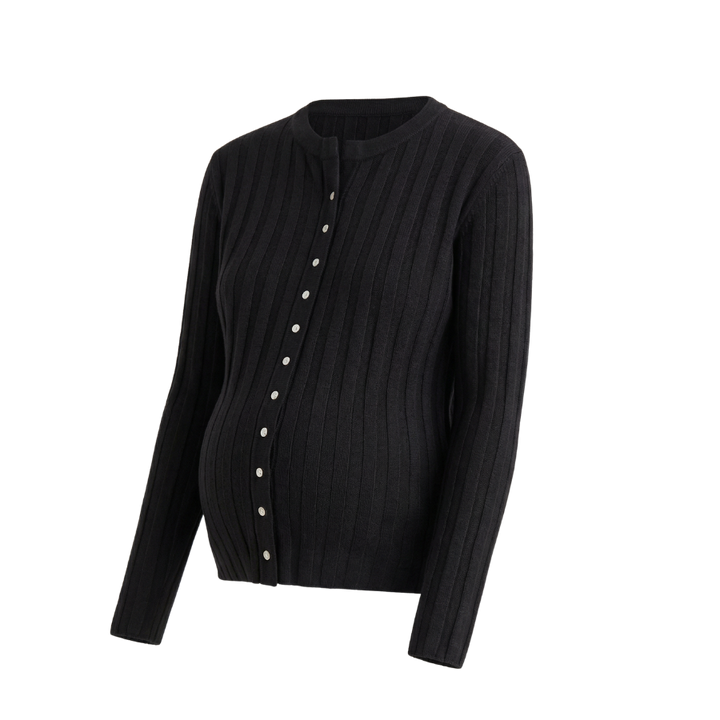 Ribbed Cardigan w Mini Buttons