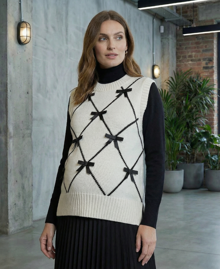 Knit Vest w Bows