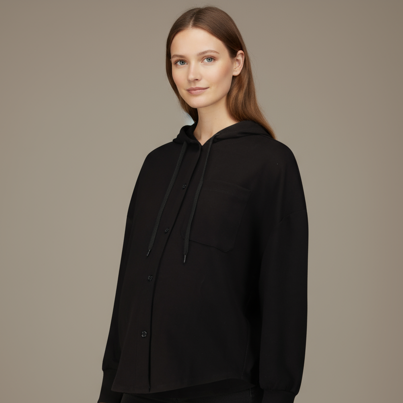 Modal Hooded Shirt