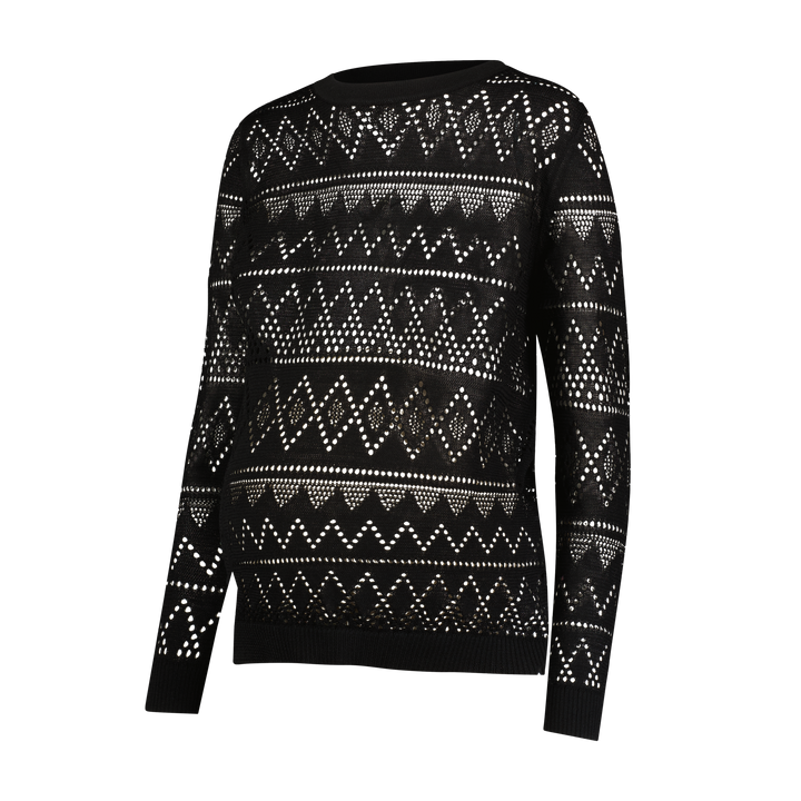 Pointelle Crewneck Sweater