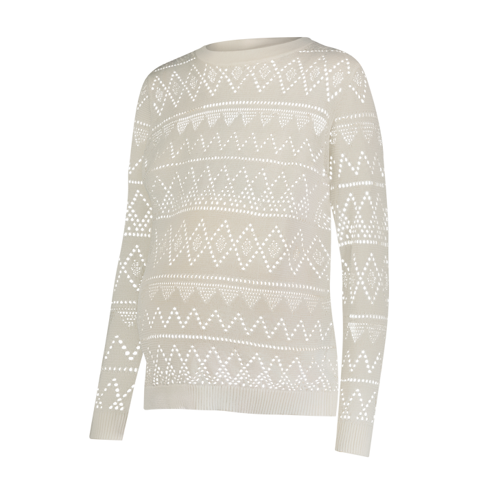 Pointelle Crewneck Sweater