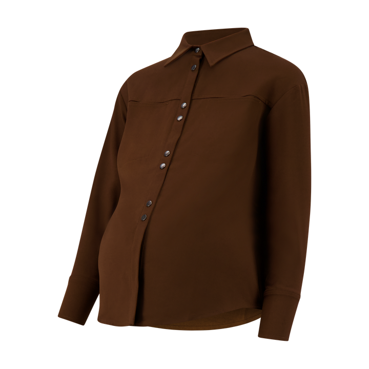Crepe Snap Blouse